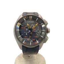 Citizen W770MV01 Solar Analog Wristwatch Rubber Black Authentic Timepiece