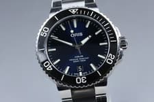 [w/Box Paper] Oris Aquis Date 7732 Deep Blue Pressure Resistant Swiss Made Watch
