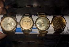 LOT Vintage Safe Driver Watches Greyhound 10k Gold  Bulova Royal SWISS 1962