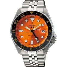 Seiko 5 Sports SSK005K1 GMT Mechanical Shop Limited Edition Orange SKX Style