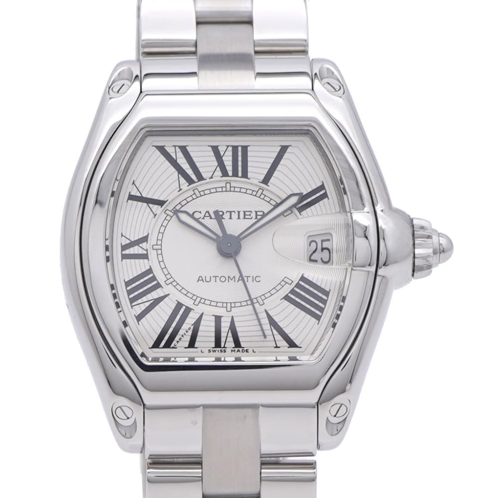 CARTIER Automatic Roadster LM W62025V3 Wrist watch Silver Stainless Steel