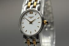 [Near MINT] Longines L6.206.3 20mm White Oval Dial Quartz Women's Watch