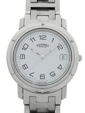 HERMES Clipper Quartz Watch CL6.710 White Dial 35mm