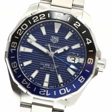 TAG Heuer WAY201T.BA0927 Aquaracer Caliber 7 GMT Automatic Men s With Box and  9
