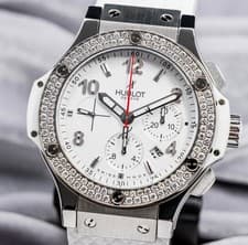 Hublot Big Bang 44 White Dial FACTORY DIAMOND $19K MSRP Auto 301.SE.230.RW.114