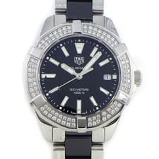 TAG Heuer Watch Aquaracer WAY131E.BA0913 Diamond Bezel Black Dial SS Ceramic QZ