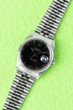 2001 Rolex Datejust 16220 Black Stick Dial with Box and Papers