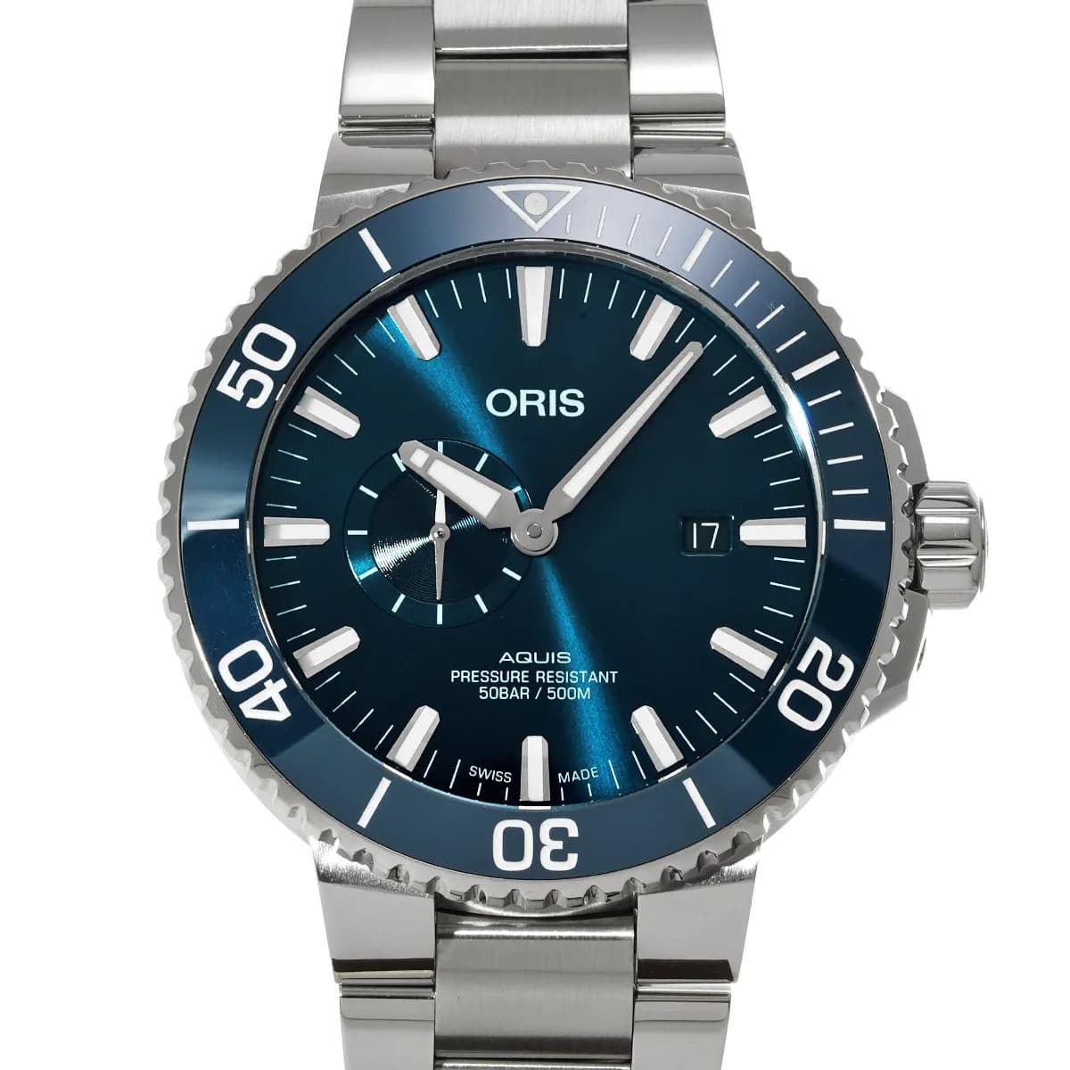 ORIS Aquis Small Seconds Date 01 743 7733 4155-07 8 24 05PEB Blue Dial #W2778