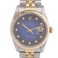 ROLEX Datejust 16233 Automatic Watch 18K Yellow Gold Stainless Steel Diamond
