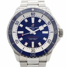 6wca0019 Breitling Superocean A17375 Navy Dial Used Men s Watch