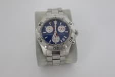 Tag Heuer Aquaracer 300M Diver Chronograph Quartz Mens 42mm Blue Dial #20386