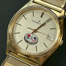 Hamilton Vintage Watch 9920 Date Gold Dial 36mm