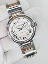 Cartier Ballon Bleu Silver Men's Watch - W69012Z4