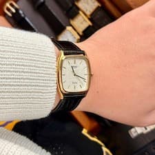 Seiko Vintage 6030-5190 Snow Dial Tank Watch Men's Used SA410