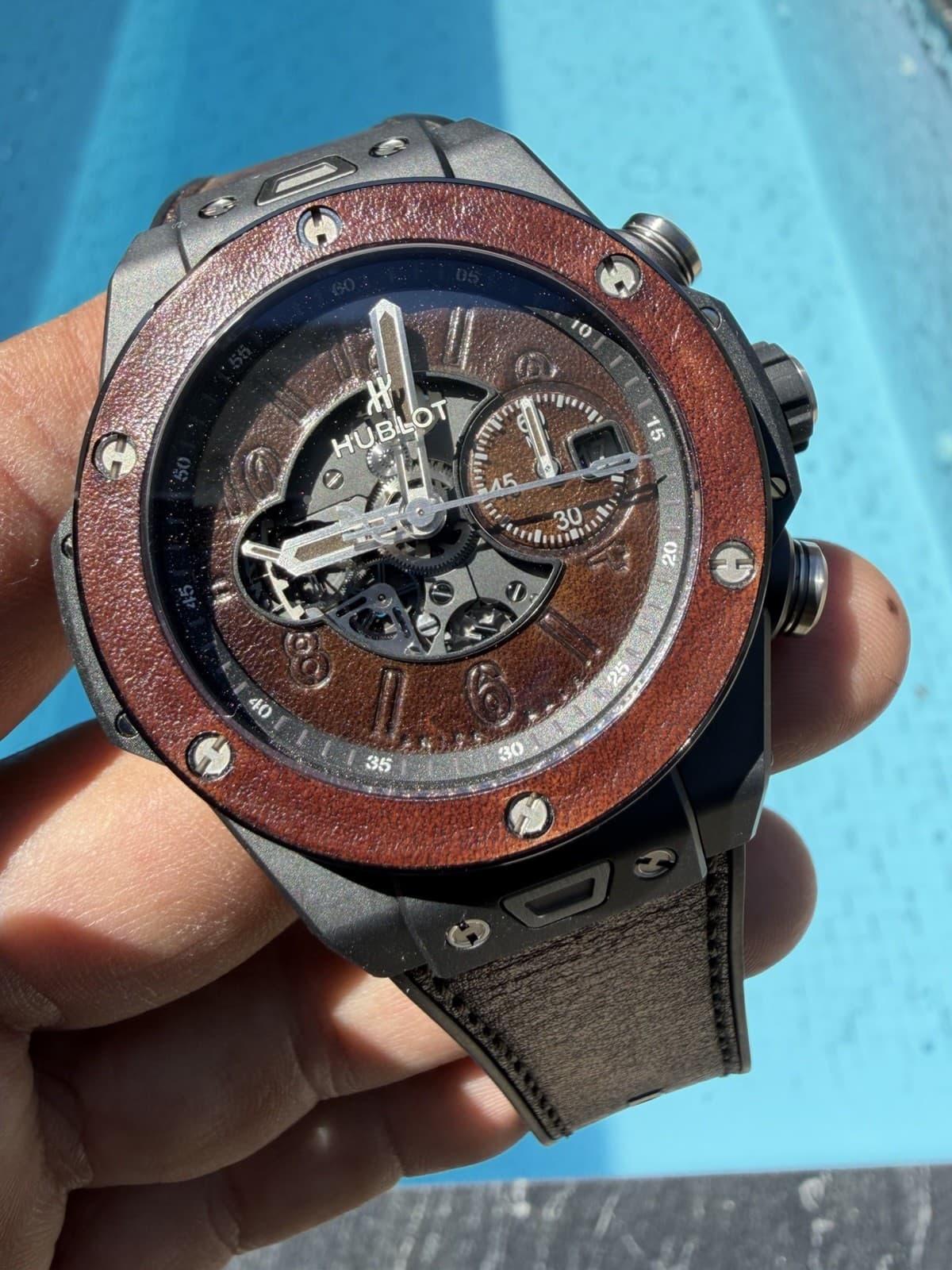 Hublot Big Bang Unico Berluti Cold Brown Ltd Ed  Ceramic 411.CI.0500.VR.BER20