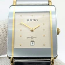 RADO DiaStar 160.0381.3 Silver Dial Quartz Men Watch Used Working #29