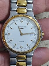 LONGINES Conquest  ref 4020  S-Steel Gold Dial Two-Tone Men Watch Quartz Working