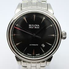 Bulova AccuSwiss Gemini Automatic Watch 63B174 Fine Dial & 5-Row Bracelet FROM J