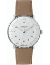 Junghans Max Bill Automatic 38mm White Dial Leather Band Watch 27/3502.02
