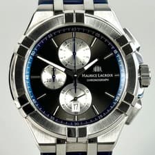 Maurice Lacroix ICON AI1018 Quartz Chronograph Watch 42mm Silver Date