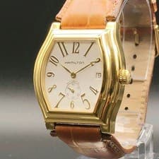 Hamilton Duddson H274350 Automatic Gold Men’s Day Date Watch Used Authentic