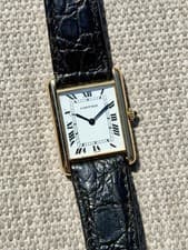 Vintage 18k Cartier Tank 81052 - 23.5mm Quartz Solid Gold