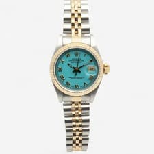 Rolex Datejust 26 Tiffany Dial Gold Roman Index Ladies Combi Watch 154946585
