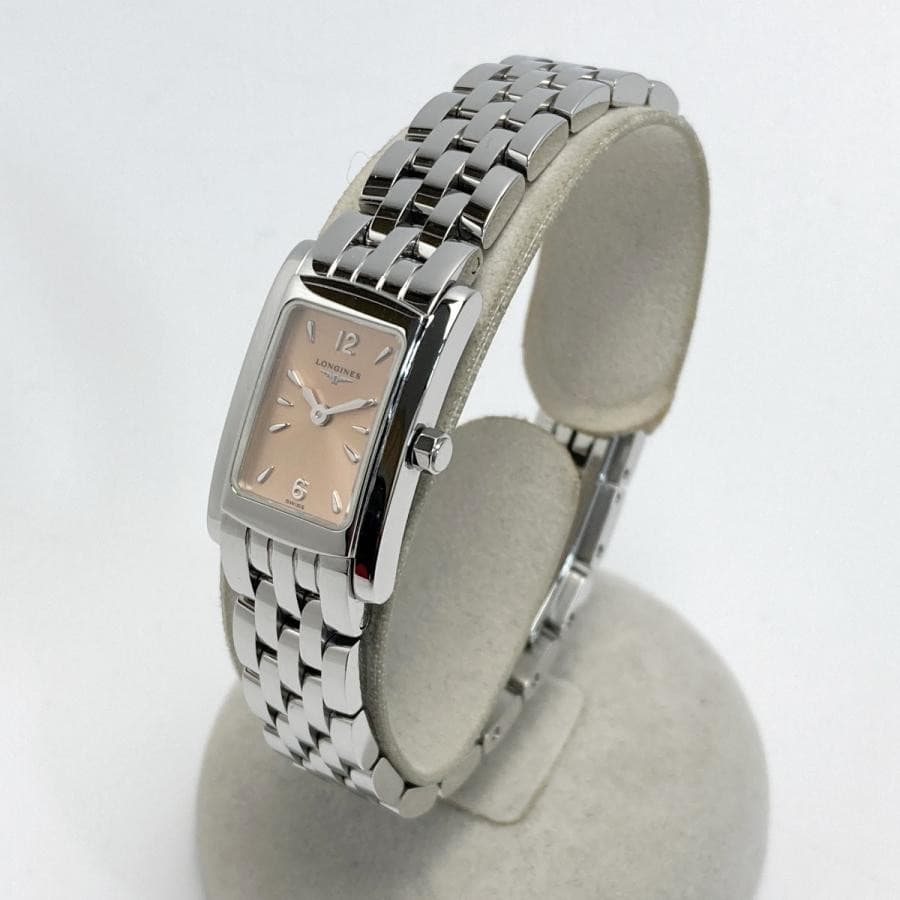 LONGINES DolceVita L5.158.4 Pink Quartz Stainless 16mm Ladies Watch From JAPAN