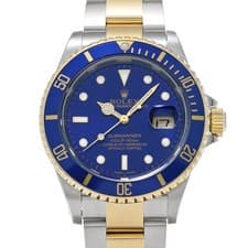 ROLEX Submariner date 16613 blue WATCH 726266
