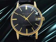 Royal Calendar Orient 21 Jewels Ref.F92006 GF/SS Black Dial Manual Antique Men's