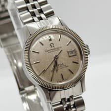 OMEGA Watch Constellation Silver Beige Quartz Women's Auth Rare w/Jagged Bezel