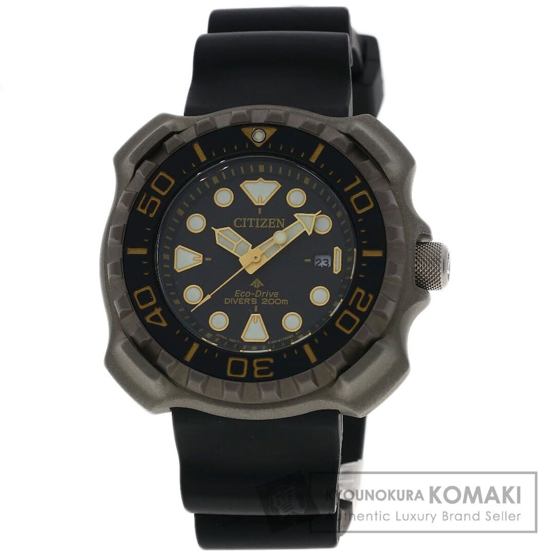 Citizen BN0220-16E ProMaster Marine Watch Titanium Rubber Used From Japan From J