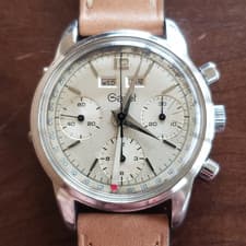 Vintage Gallet Chronograph Watch Triple Calendar Ref. 998 Valjoux 723 All Steel