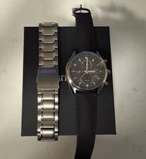 Citizen Tsuki-yomi A-T Radio Controlled Titanium EcoDrive Moonphase Purple Dial