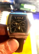 Jacques Lemans GENEVE GU122A  TONNEAU Swiss Made Chronograph DAY/DATE/MOON PHASE