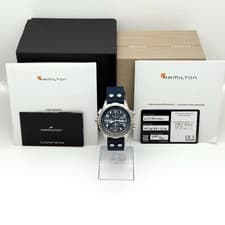 Hamilton Watch Khaki Aviation X-Wind H779060 SS/Leather H77906940 Blue AT Men's