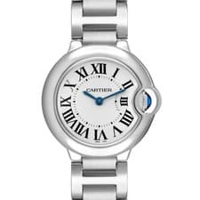 Cartier Ballon Bleu 29 Steel Silver Dial Ladies Watch W69010Z4