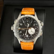 Hamilton Khaki Aviation H77612933 Black Dial Quartz Men's Watch Used Working #70