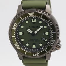 Citizen 6788100 ABC18894 Men's Solar Eco-Drive Green Dial Watch Vintage Luxury