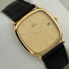 Omega De Ville Ultra Slim Gold Plated Quartz Cal 1430 Vintage Watch 196.0317.1