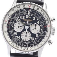 BREITLING Navitimer Cosmonaute A12019 black Dial Hand Winding Men's Watch_947322