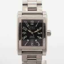 Oris Rectangular 585-7525-40-02 SS SS AT black dial