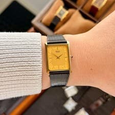 Seiko 7430-5230 Vintage Tank Dress Watch wrist 19cm/7.5in