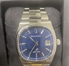 Bulova Classic Super Seville 262kHz Precisionist Blue Dial 96B440 Mens Watch