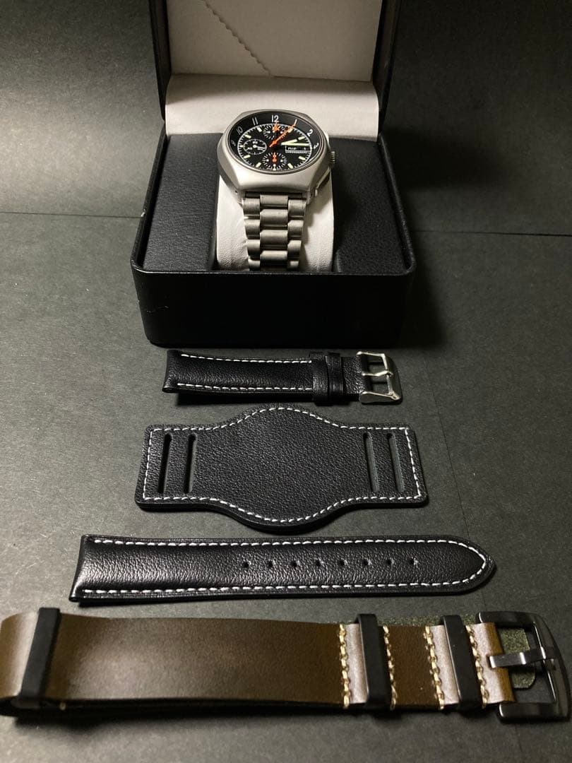 TUTIMA 798 Military Chronograph Lemania 5100 Auto 42mm Day-Date Watch Japan