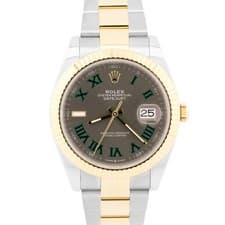 2024 PAPERS Rolex DateJust WIMBLEDON Roman 41mm 18K Steel OYSTER 41mm 126333 BOX