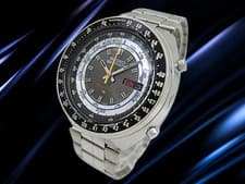 SEIKO Watch 5 SPORTS Speed ​​Timer Rally Meter 7015-7010 SS Black Dial Autom