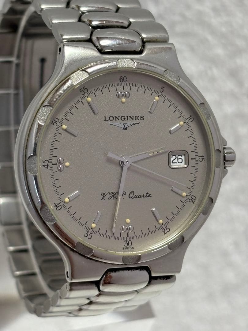 Longines Quartz Conquest Watch 34mm Vintage Mens Wrist L1 613 4 17cm