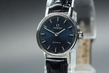 1970 Near MINT OMEGA Geneve 20mm 511.346 Manual Cal.485 Navy Dial Women Vintage