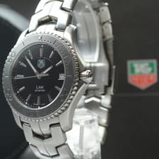 [Exc+5 w/ BOX] TAG Heuer Link WJ1110-0 Black Dial Quartz 39mm Men's Swiss Watch